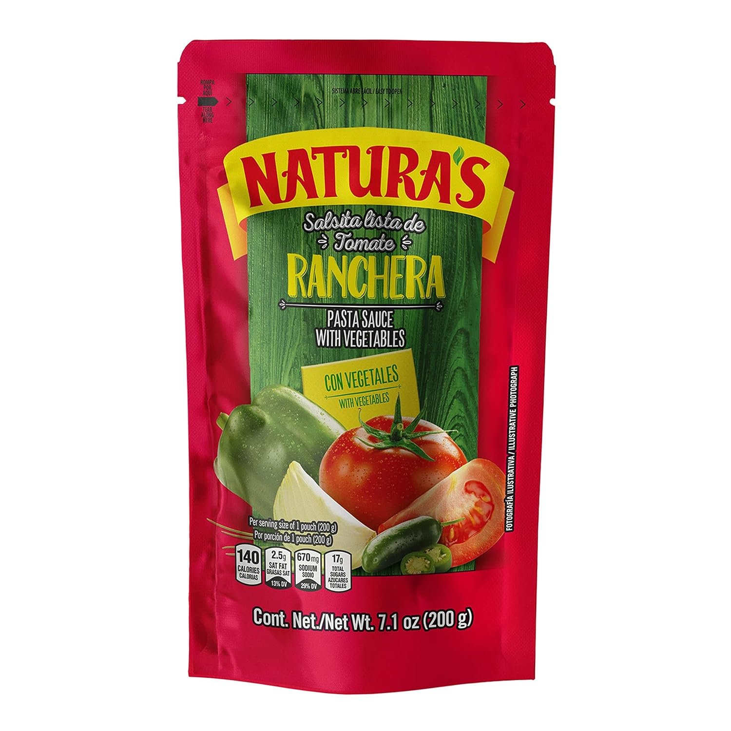 Naturas Ranchera Tomato Sauce 200gr