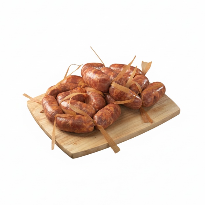 El Chorizo Salvadoreño es un embutido artesanal, lleno de sabor y tradición. Hecho con carne de cerdo de alta calidad, especias seleccionadas, ajo, achiote y un toque especial de vinagre, este chorizo ofrece un sabor único: ligeramente picante, jugoso y lleno de carácter. Perfecto para asar, freír o cocinar en guisos, pupusas, frijoles o desayunos típicos. Cada bocado te transporta directamente a la cocina salvadoreña.